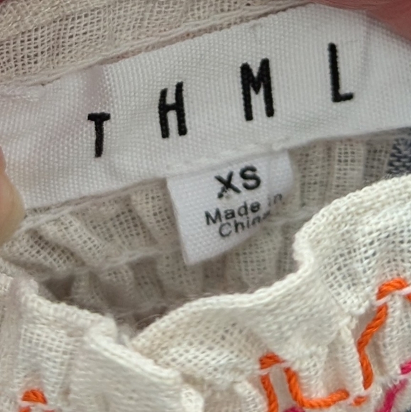 Women's Plaid Ruffle Tank Smocked Gingham Cotton Blend size XS - Picture 6 of 7